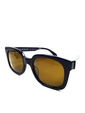 ALEXANDER MCQUEEN Women's AM0348S Blue/Brown 53-22-145 Sunglasses